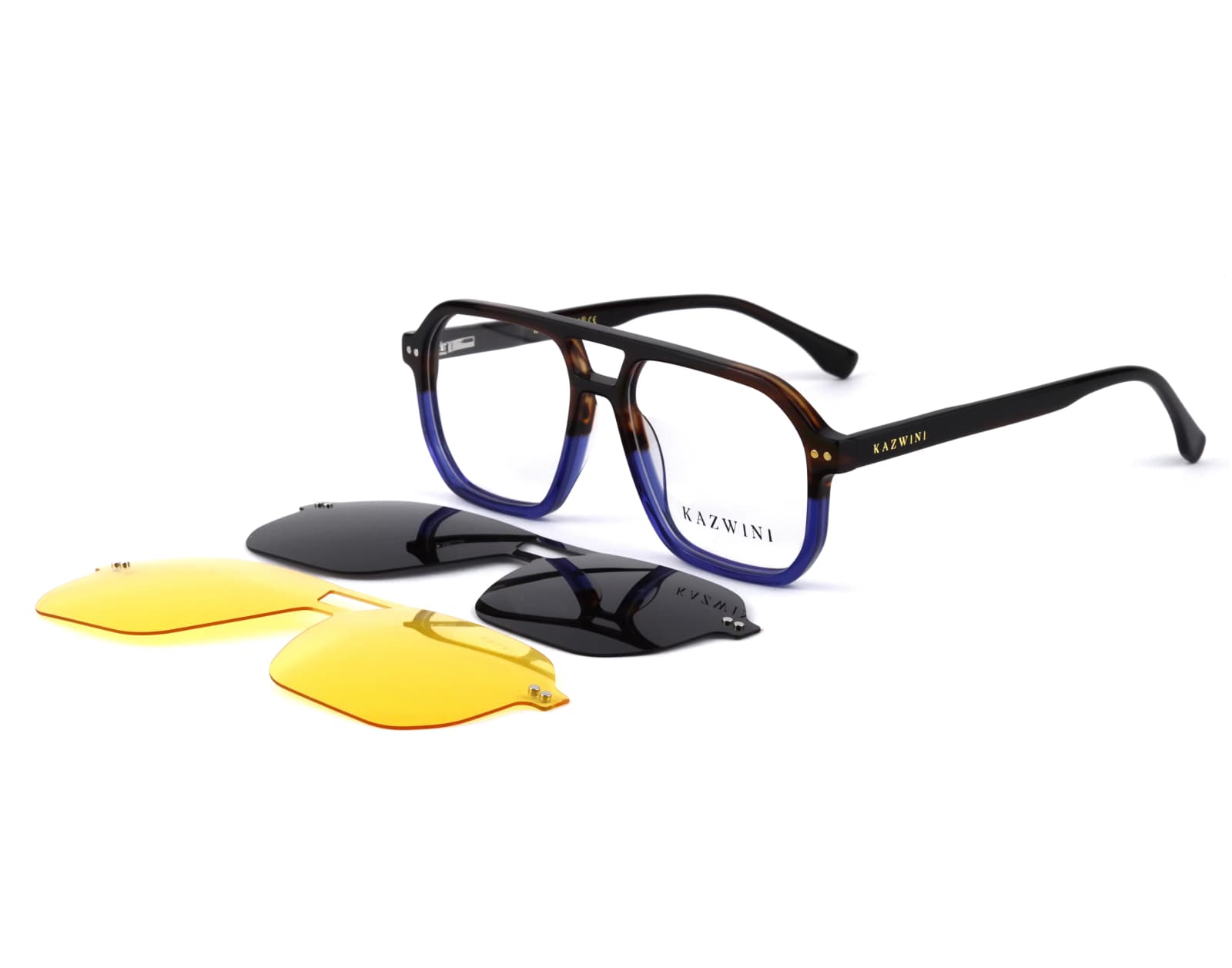 Siena — anteojos de sol clip-on de acetato, forma aviador