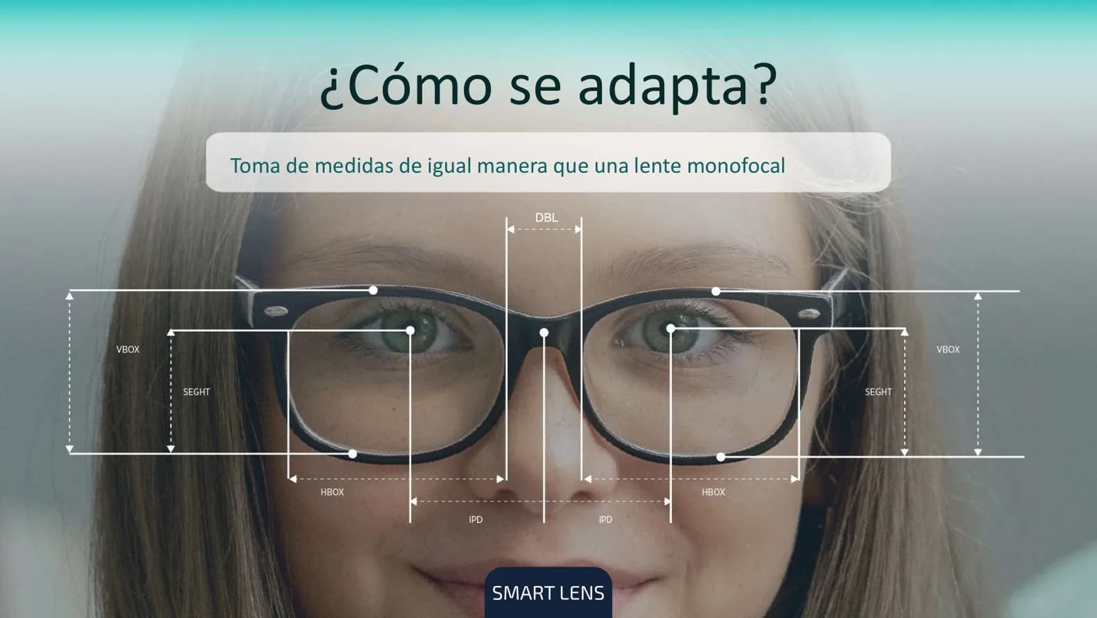 Cómo se adapta: la toma de medidas es igual que la de una lente monofocal.